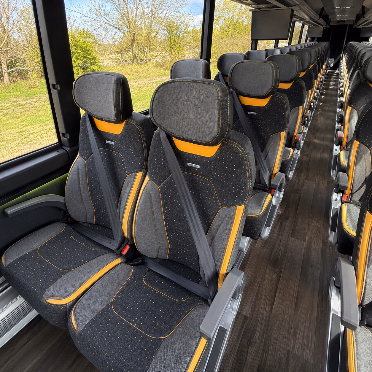 bellevue charter bus interior