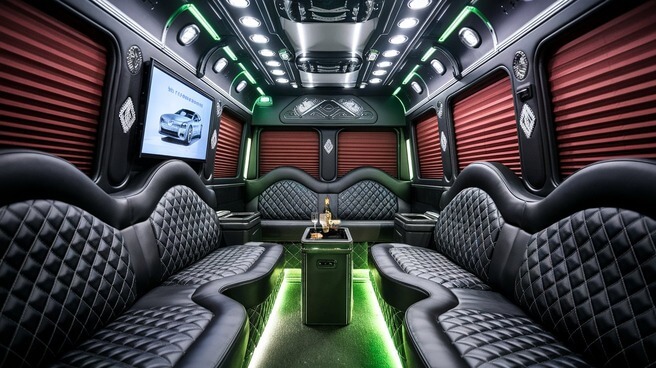 bellevue party bus rental inside